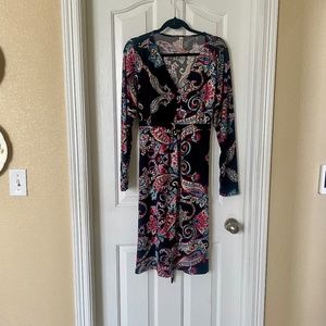 24seven comfort apparel paisley dress 1x